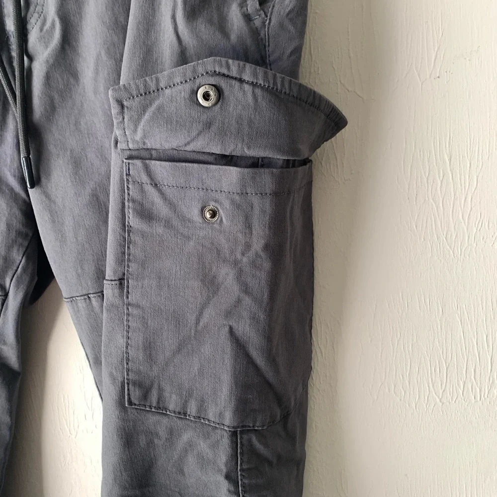 PROJEK RAW Men’s Grey Joggers,With drawstrings, tapered legs and,leg pockets - Picture 7 of 9